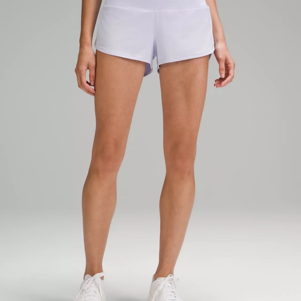 Lululemon run speed up shorts in pastel blue